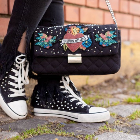 Zara Handbags - Zara embroidered patches crossbody